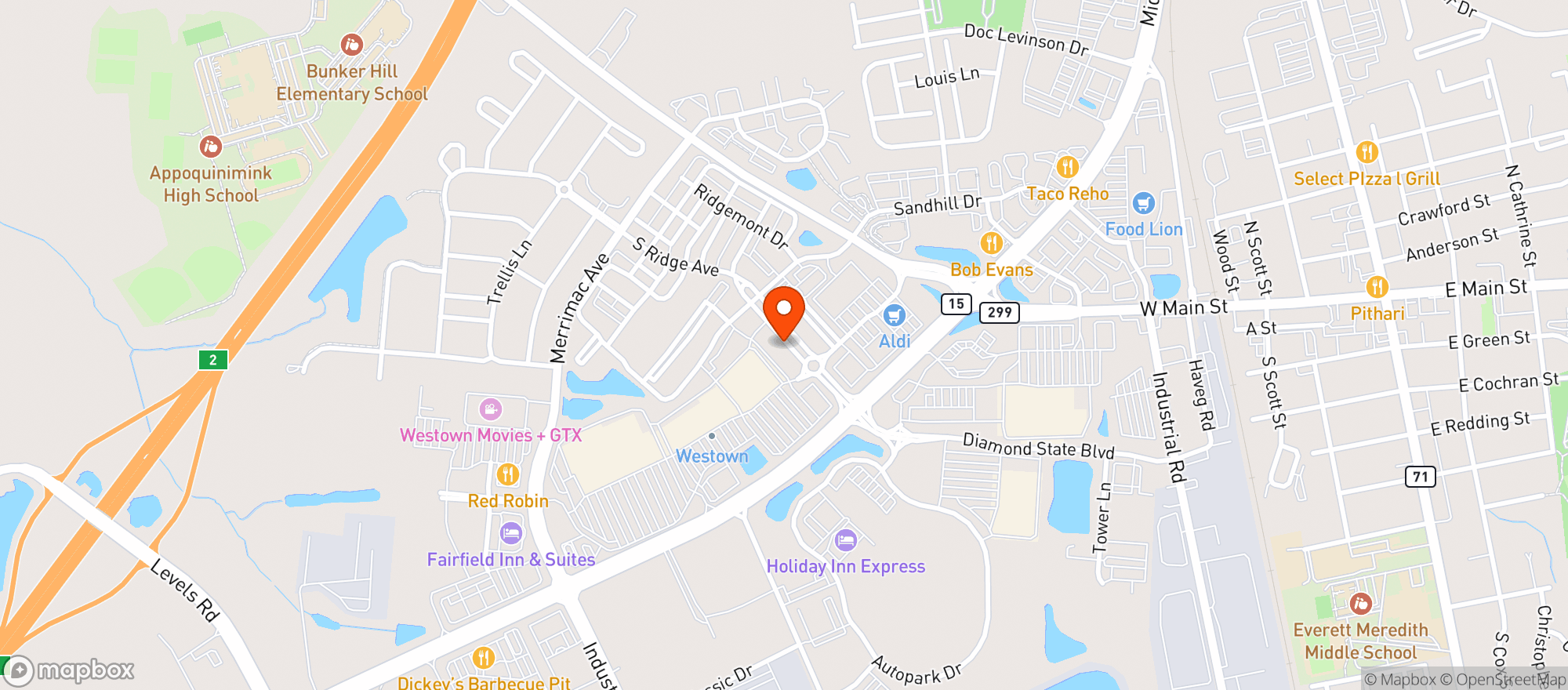 Map showing Kiku Japanese Steakhouse