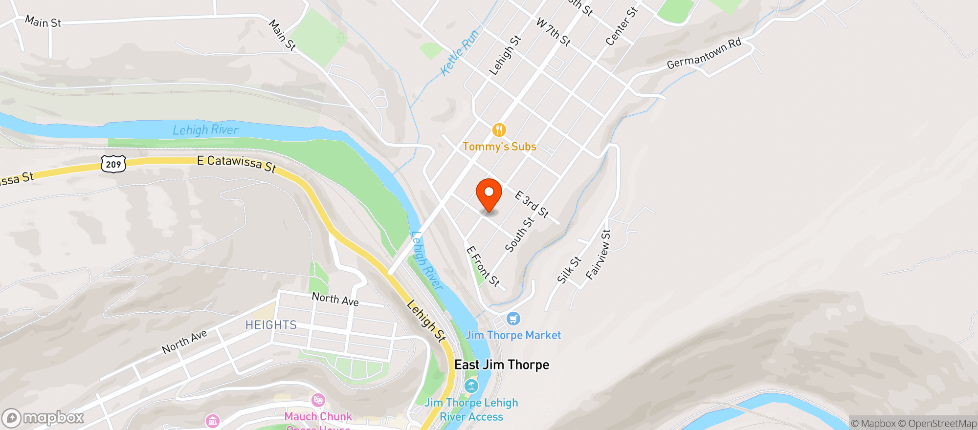 Map showing Hairy Guys Brewing