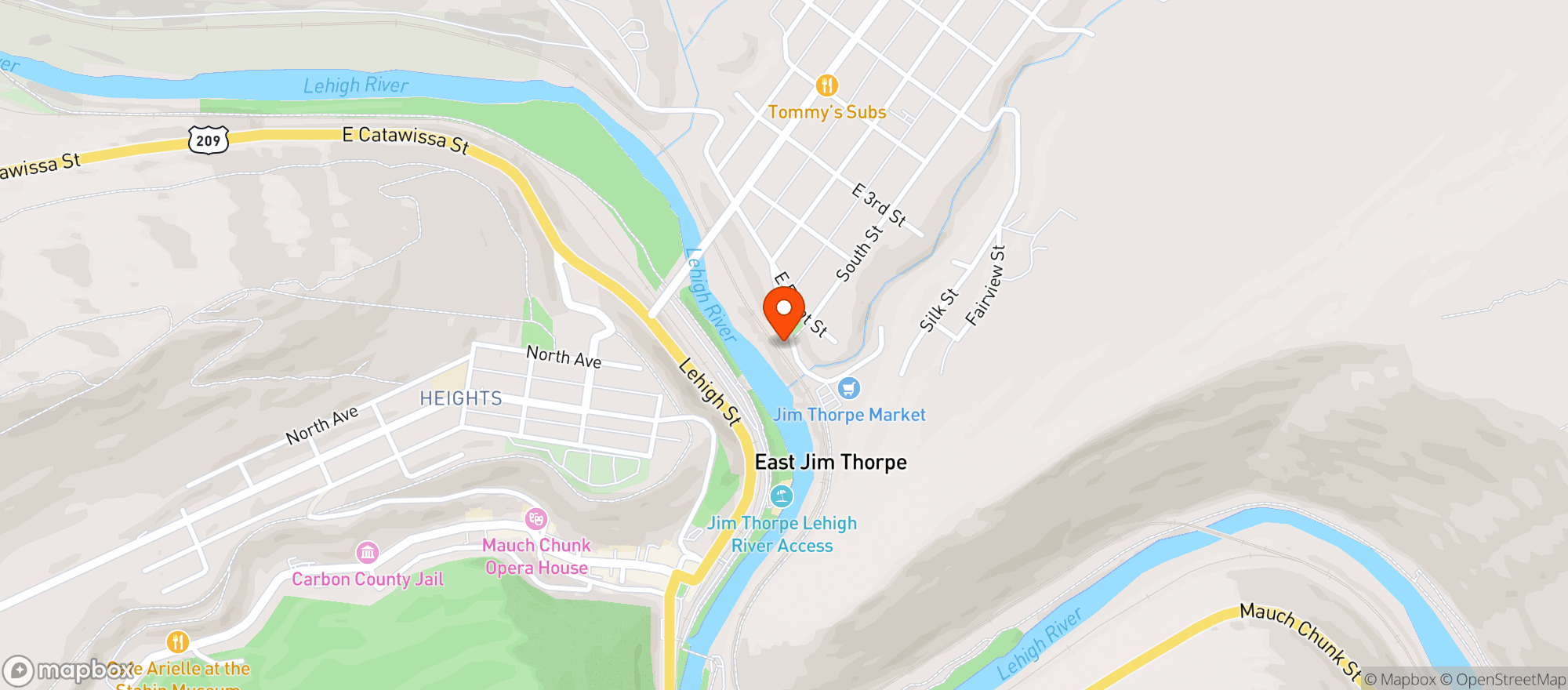 Map showing Masons Cold Beer