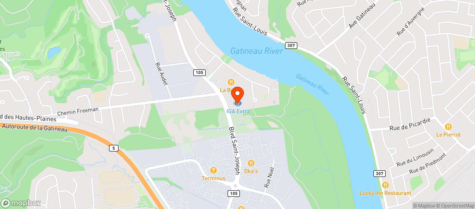 Map showing IGA extra Affilie #8023