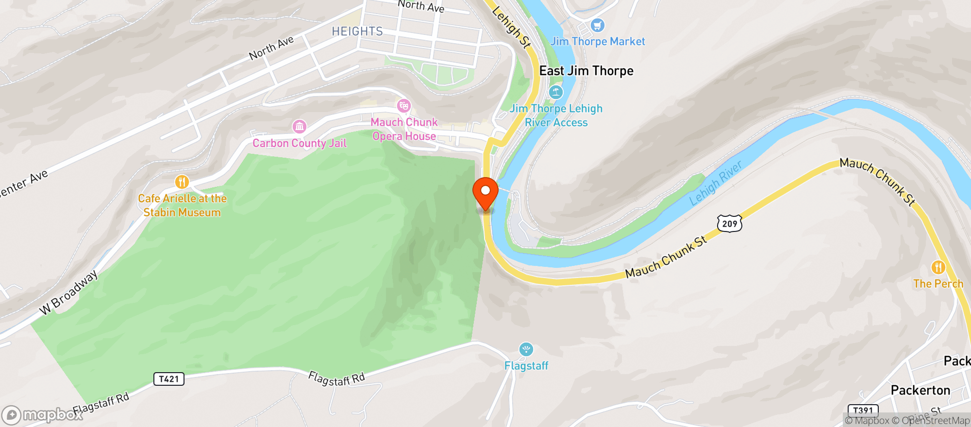 Map showing Highland Beverage