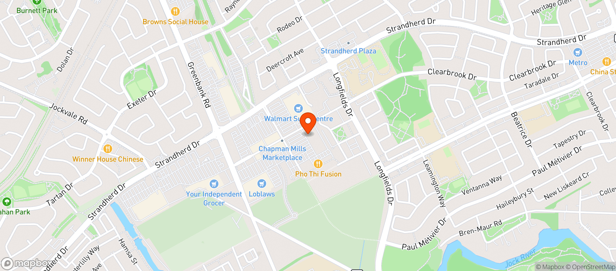 Map showing Staples