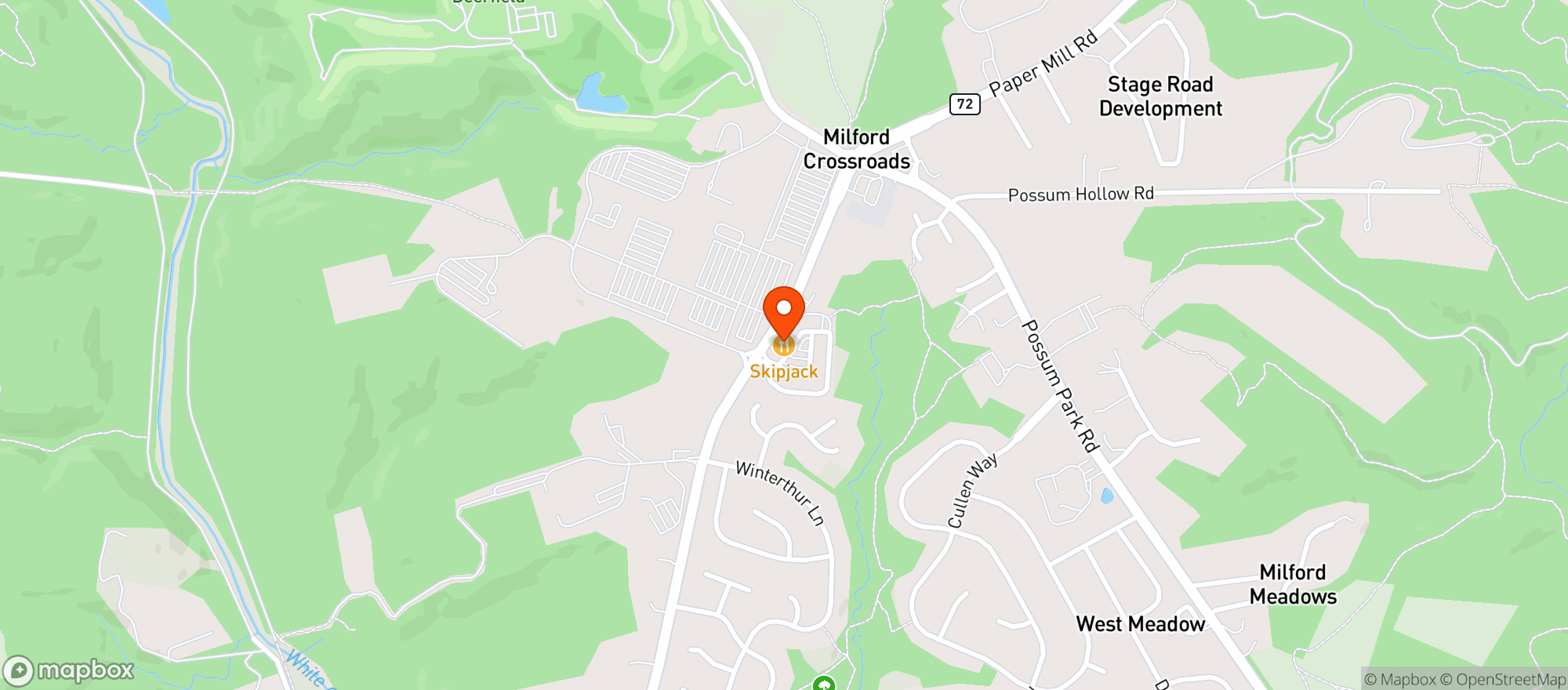 Map showing Skipjack Restaurant