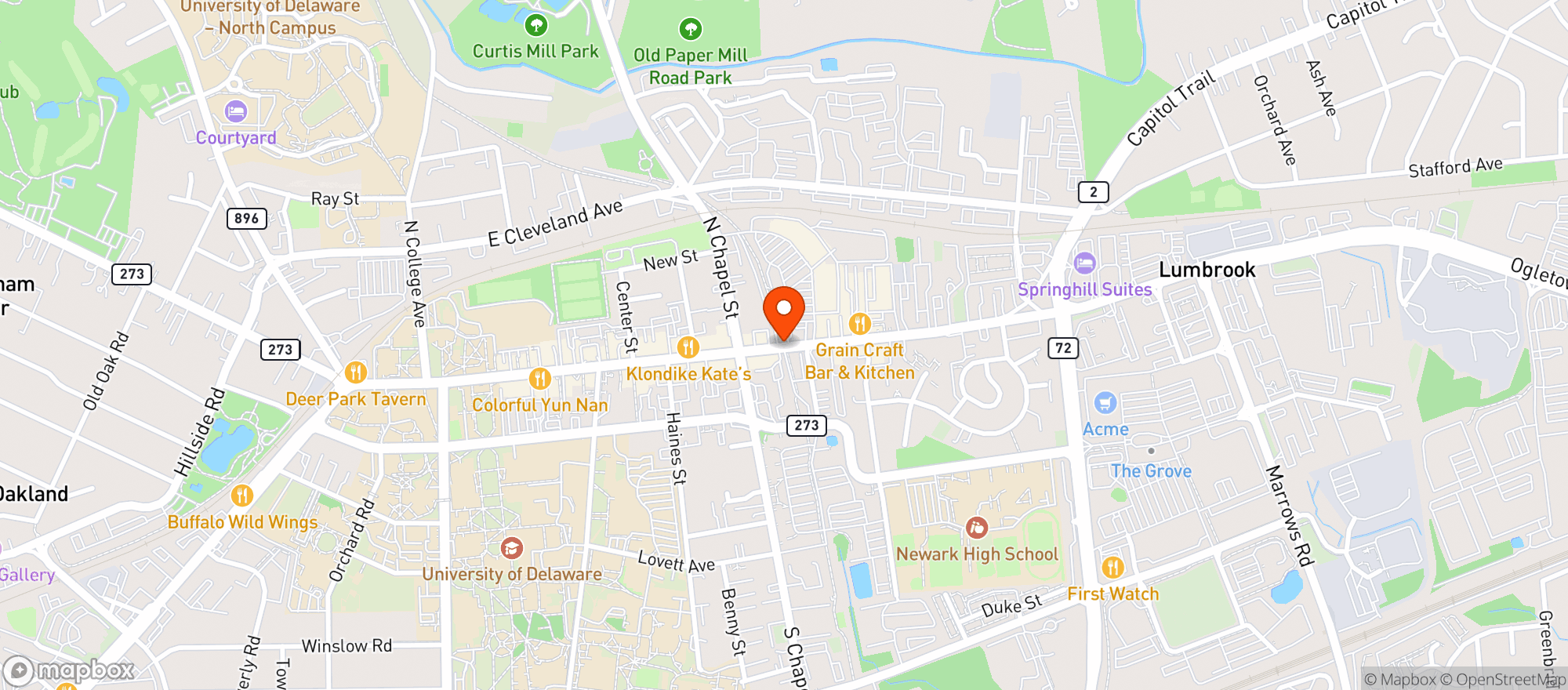 Map showing Newark Discount Liquors