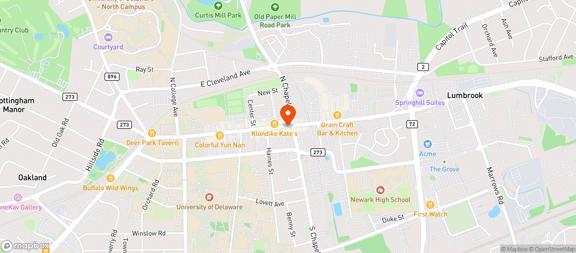 Map showing Santa Fe Mexican Grill