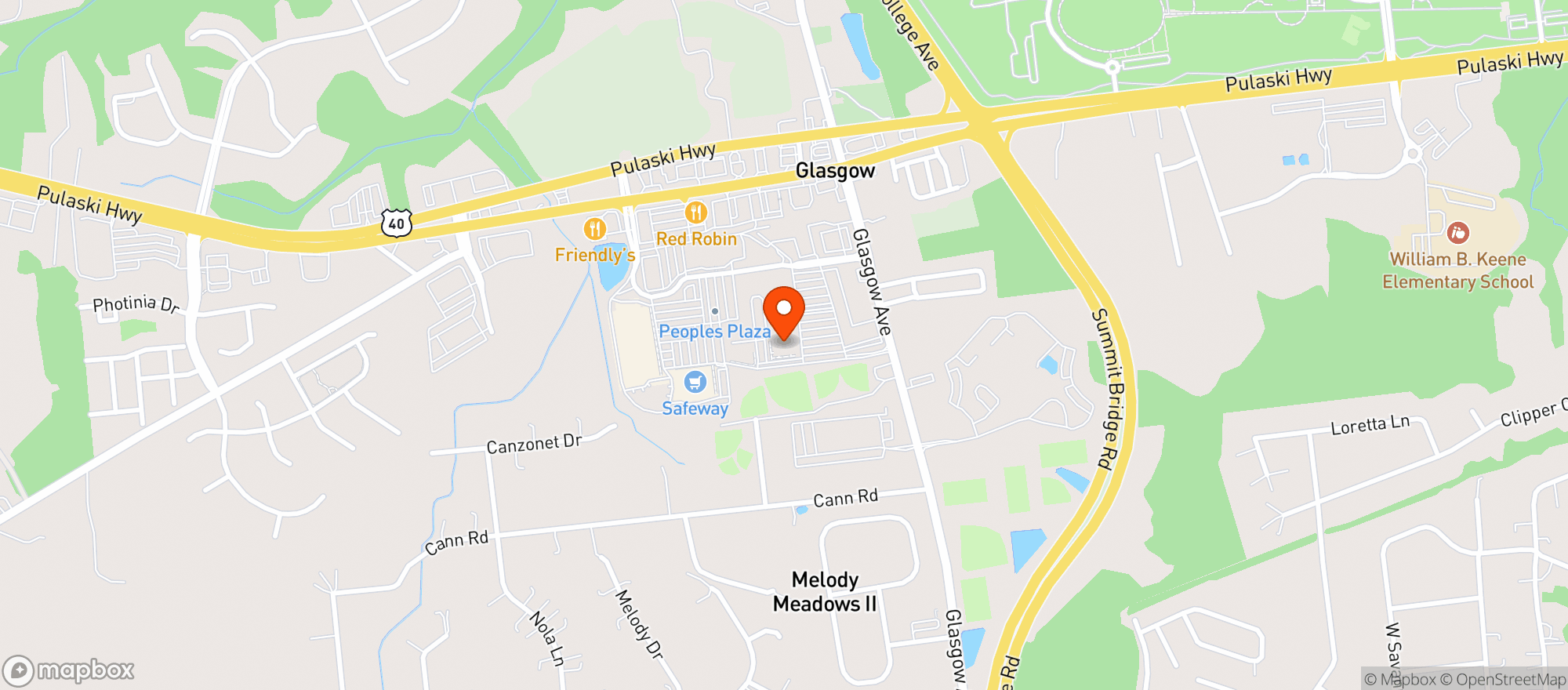 Map showing Mcglynns Pub & Restaurant