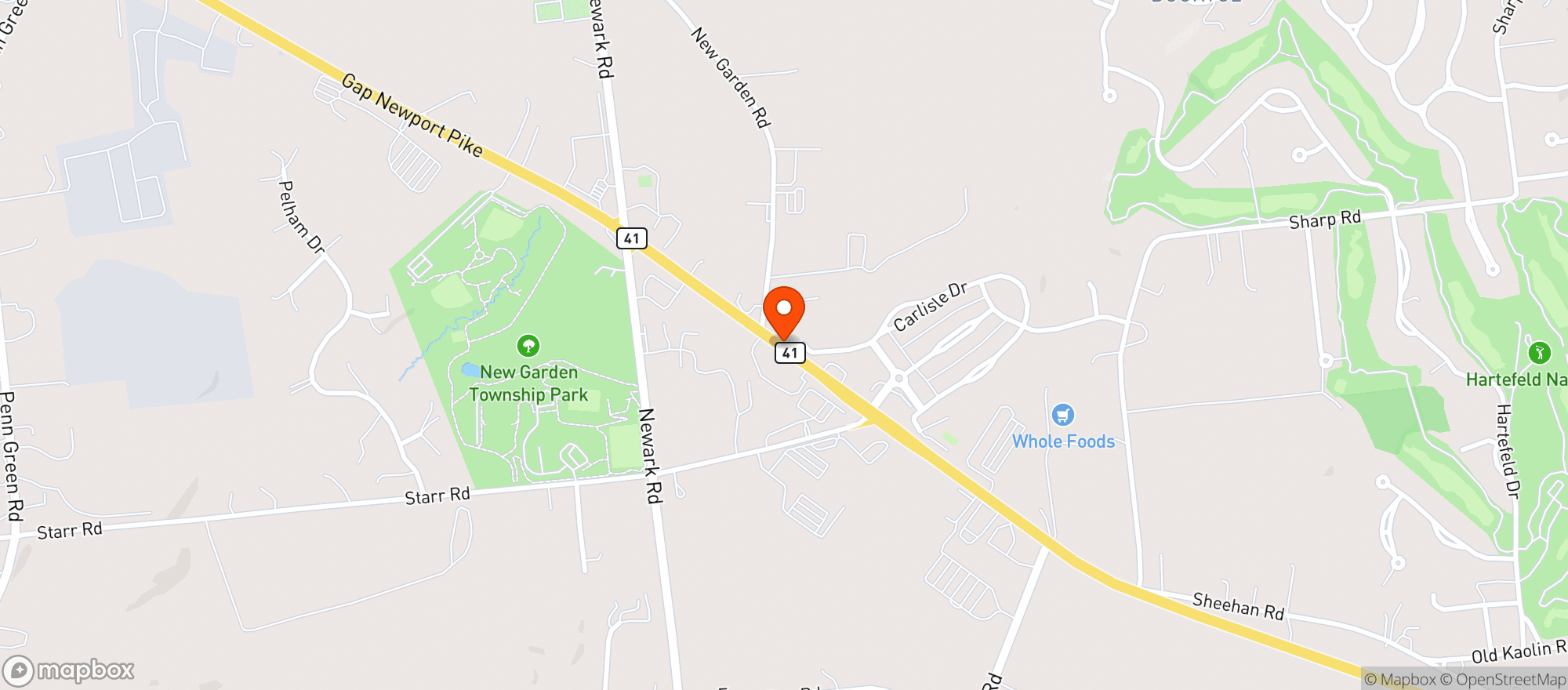 Map showing Hill Top Inn Inc