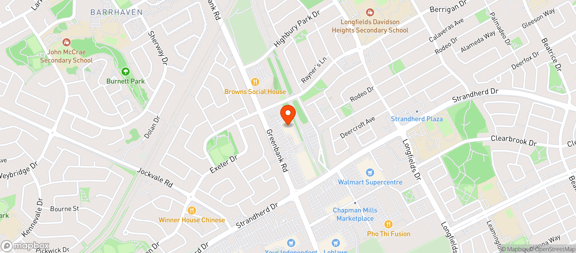 Map showing Farmboy Greenbank