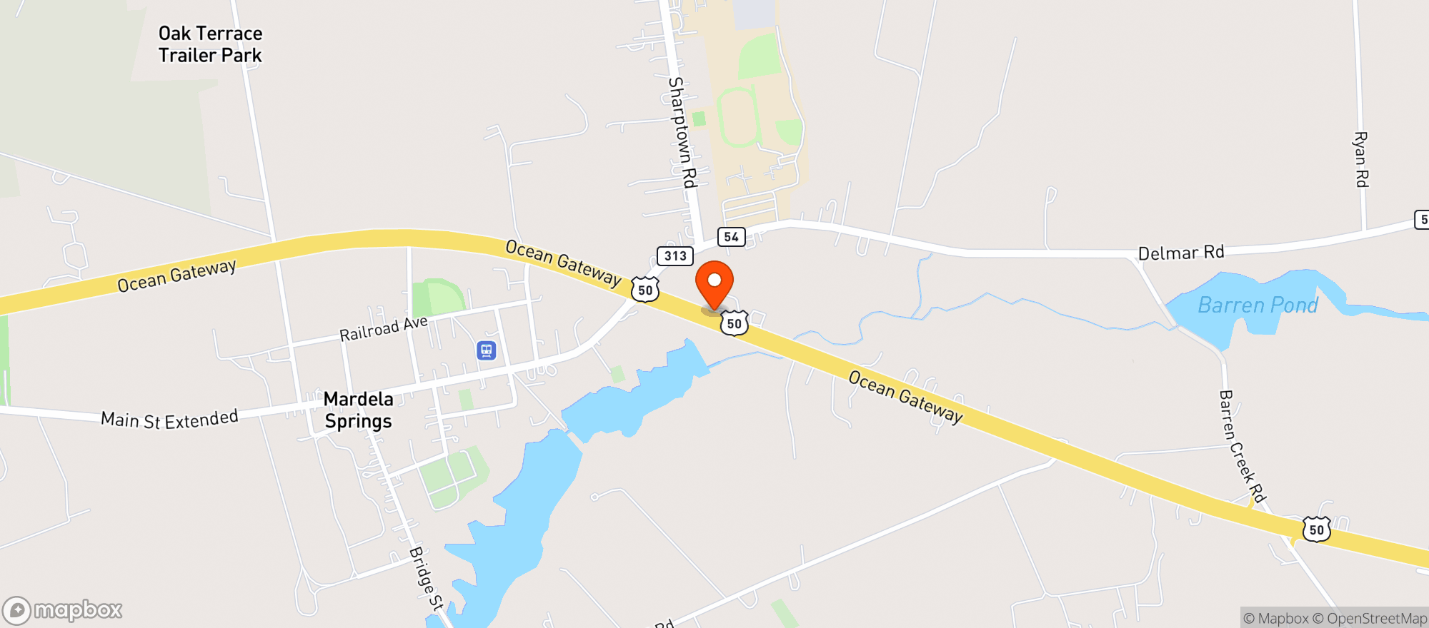 Map showing Goose Creek