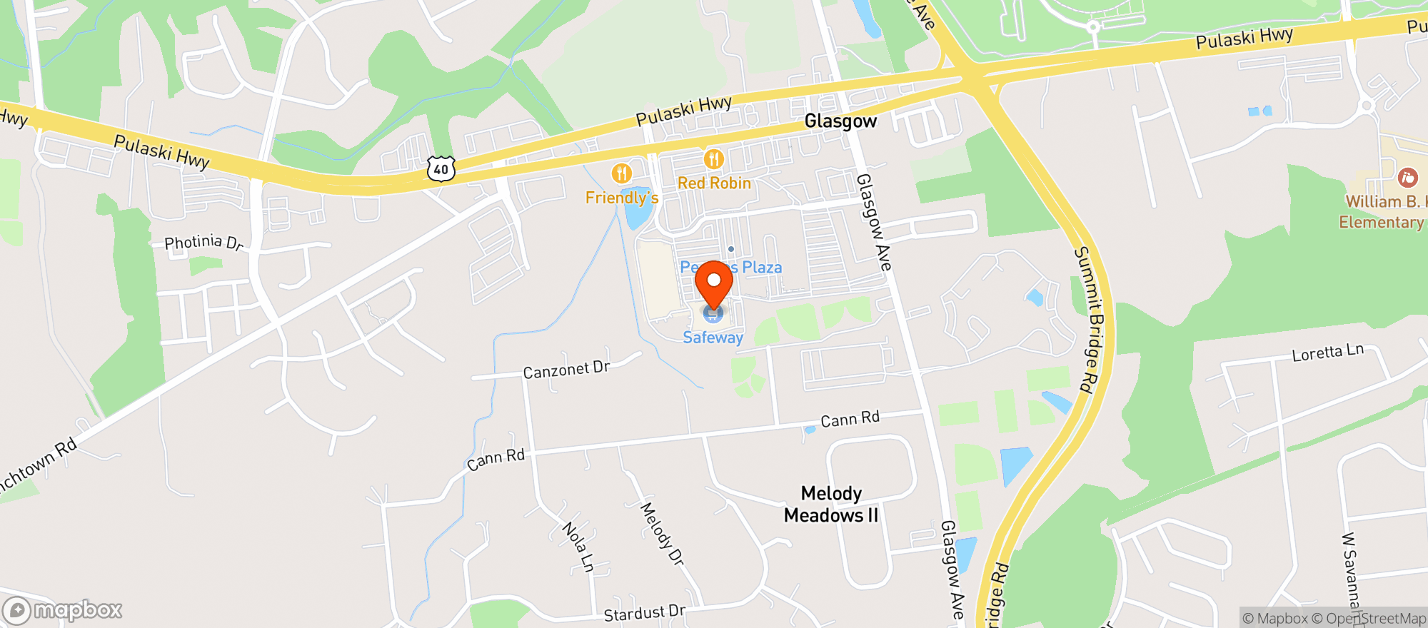 Map showing Safeway #4030
