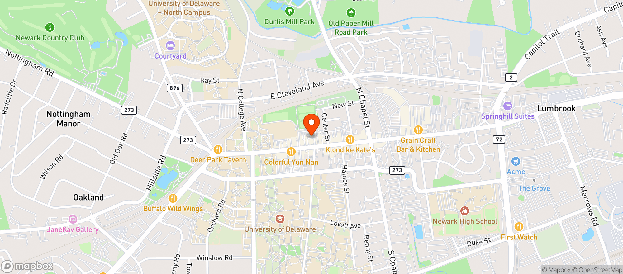 Map showing Hyatt Place