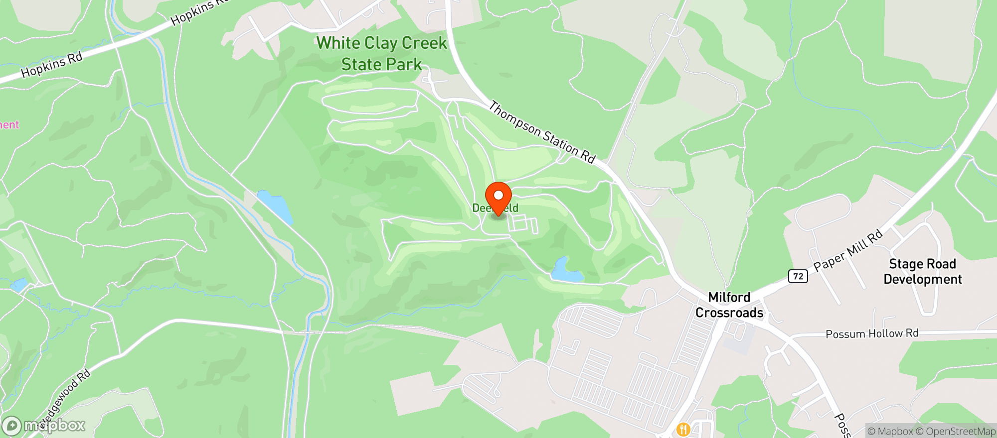 Map showing Deerfield Golf Club