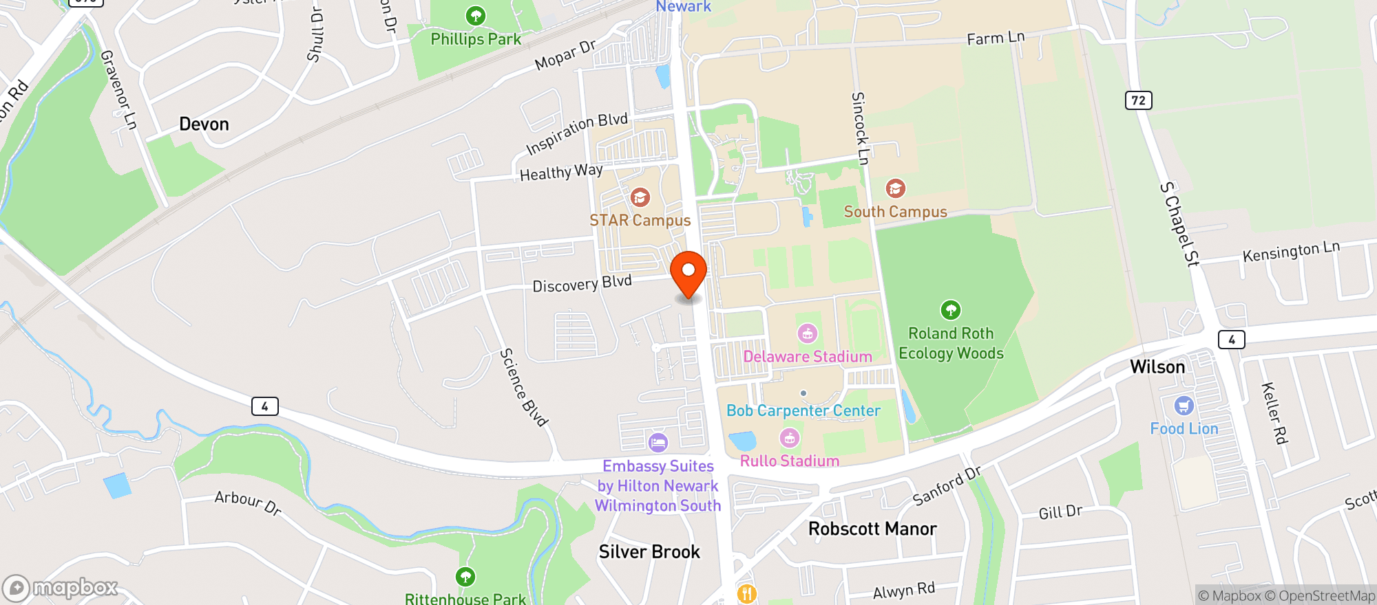 Map showing 412 Liquors