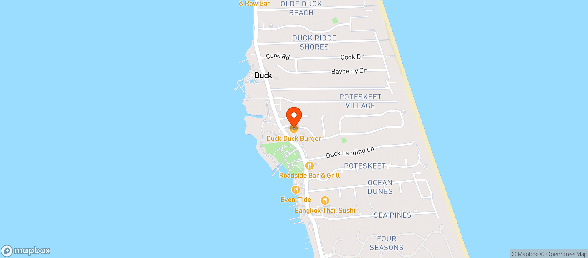 Map showing Sweet T S Coffee Beer & W