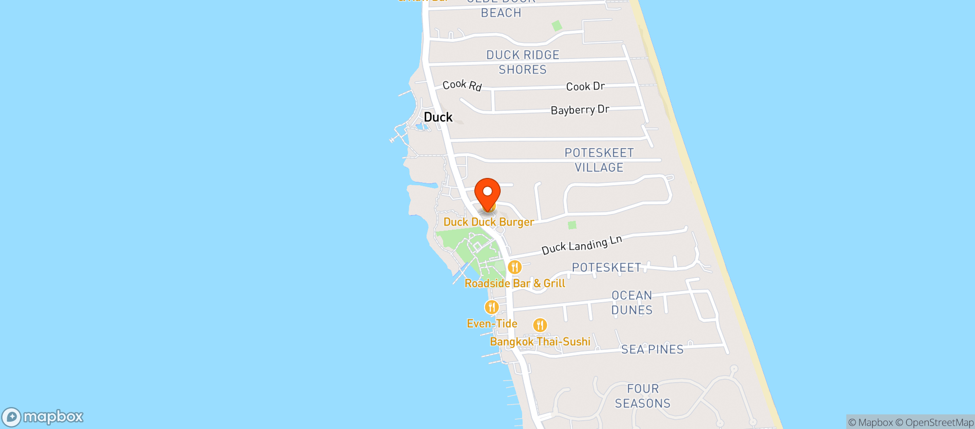 Map showing Coastal Cravings