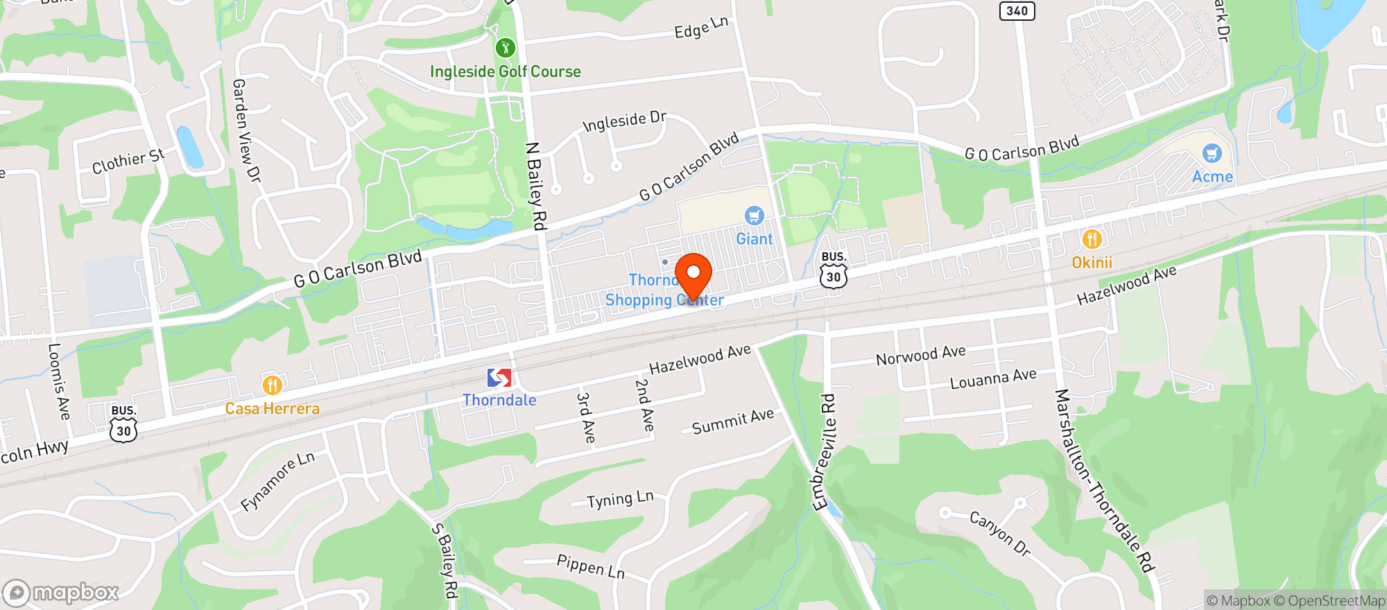 Map showing Applebees Neighborhood Grill & Bar