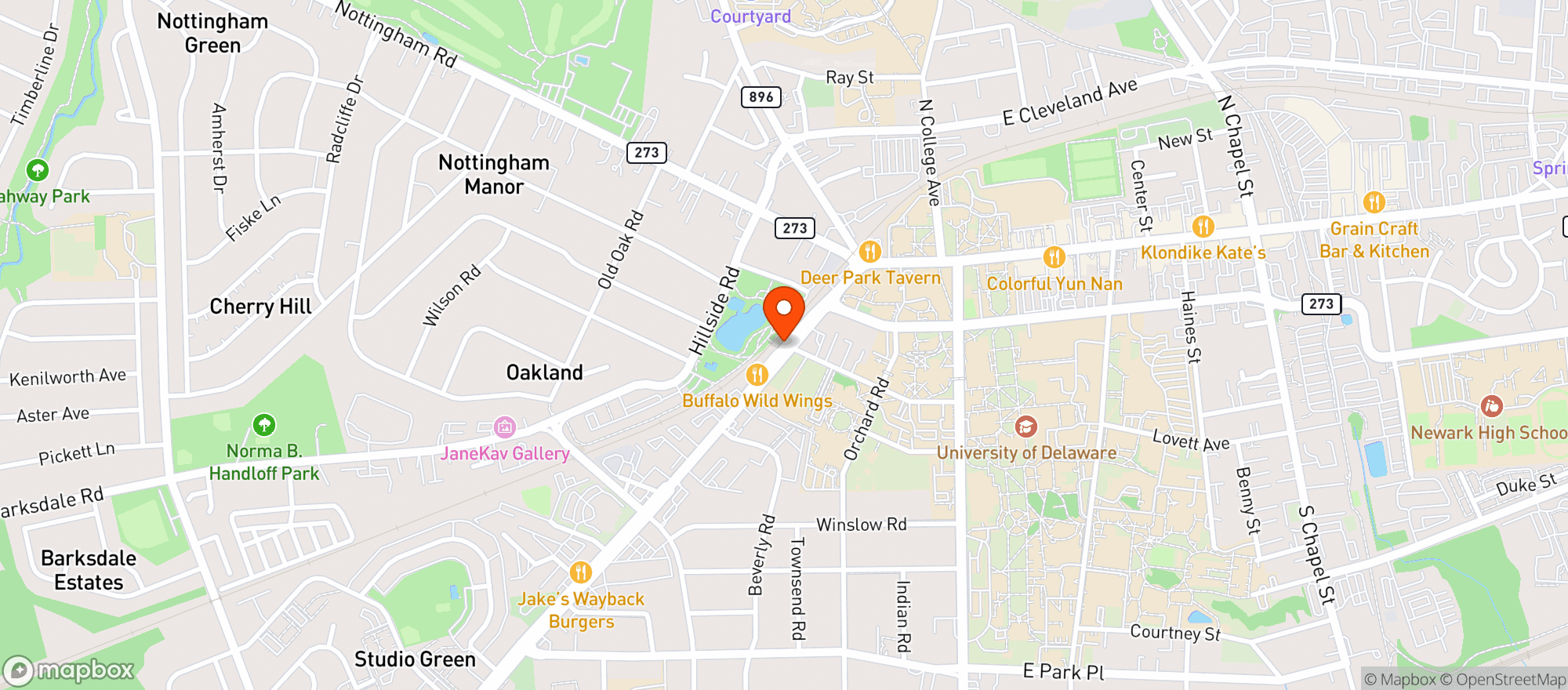 Map showing Buffalo Wild Wings Gril #3444