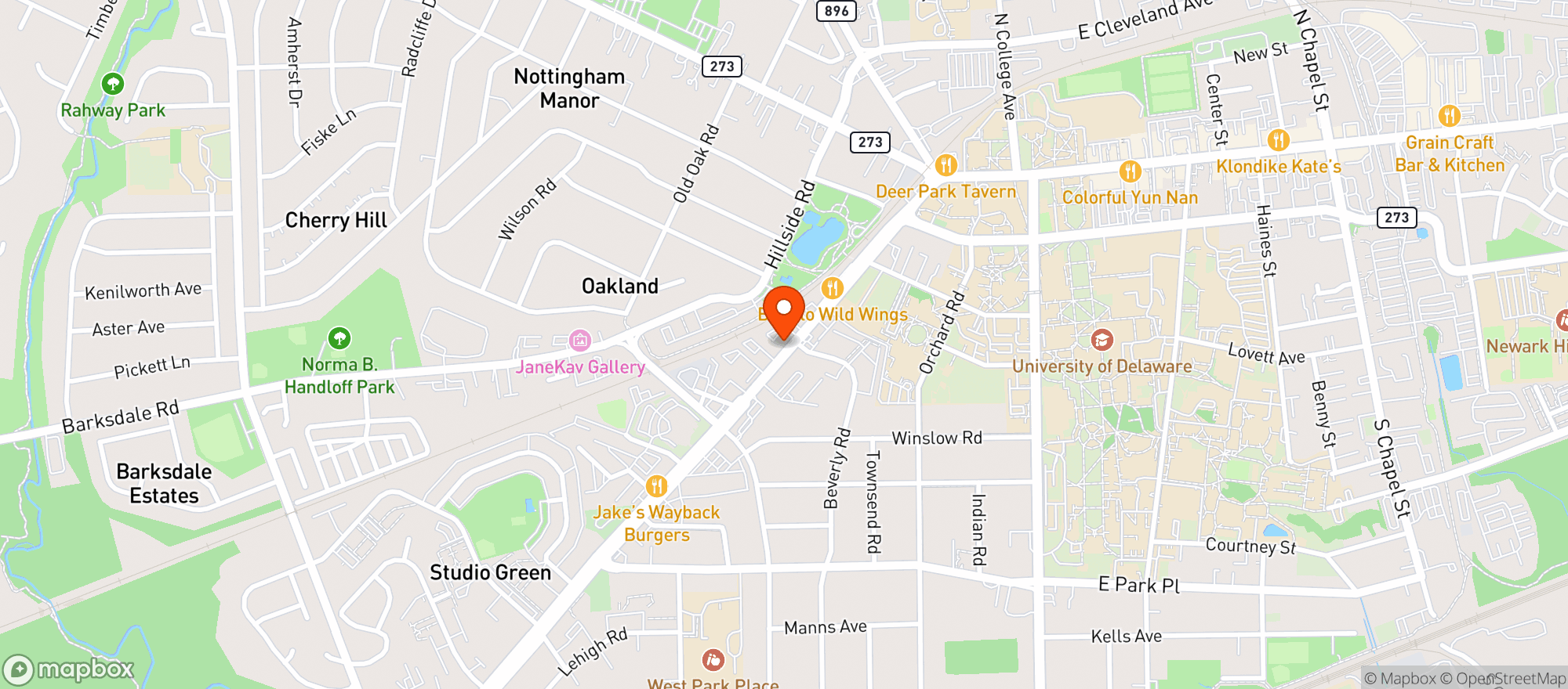 Map showing South Main Liquors