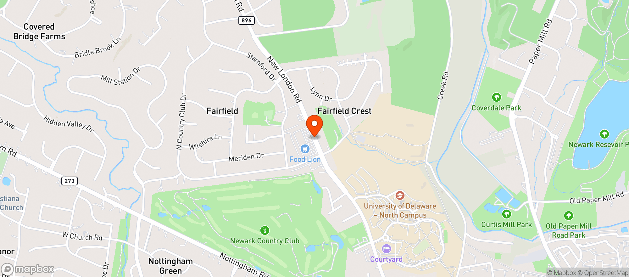 Map showing Fairfield Wine Liquor Beer