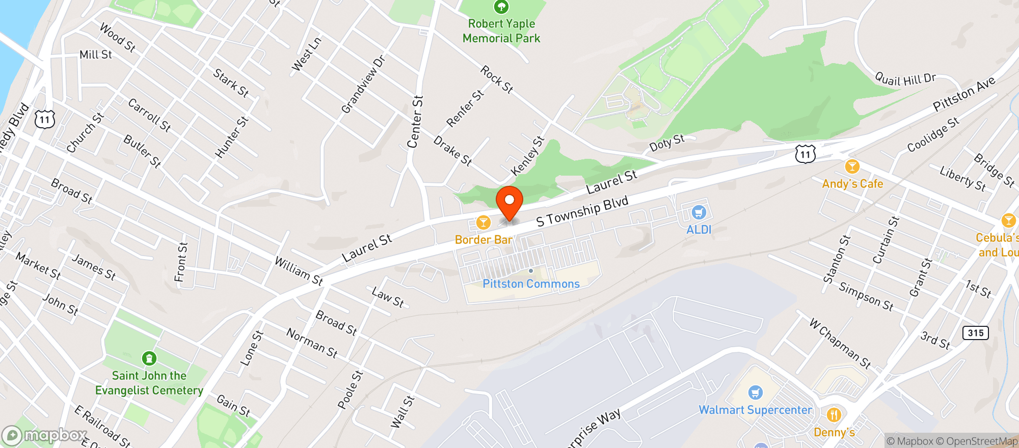 Map showing Plaza Beverage