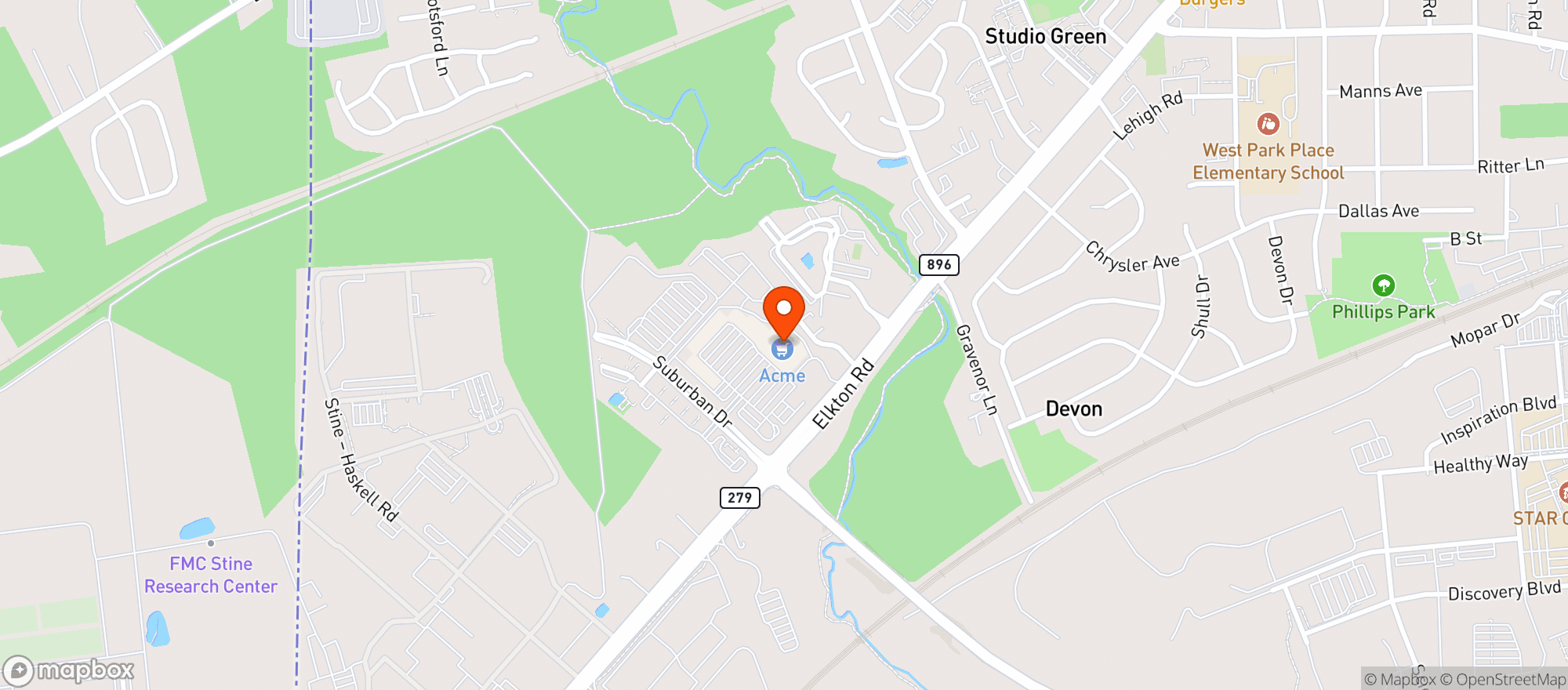 Map showing Acme Market #806
