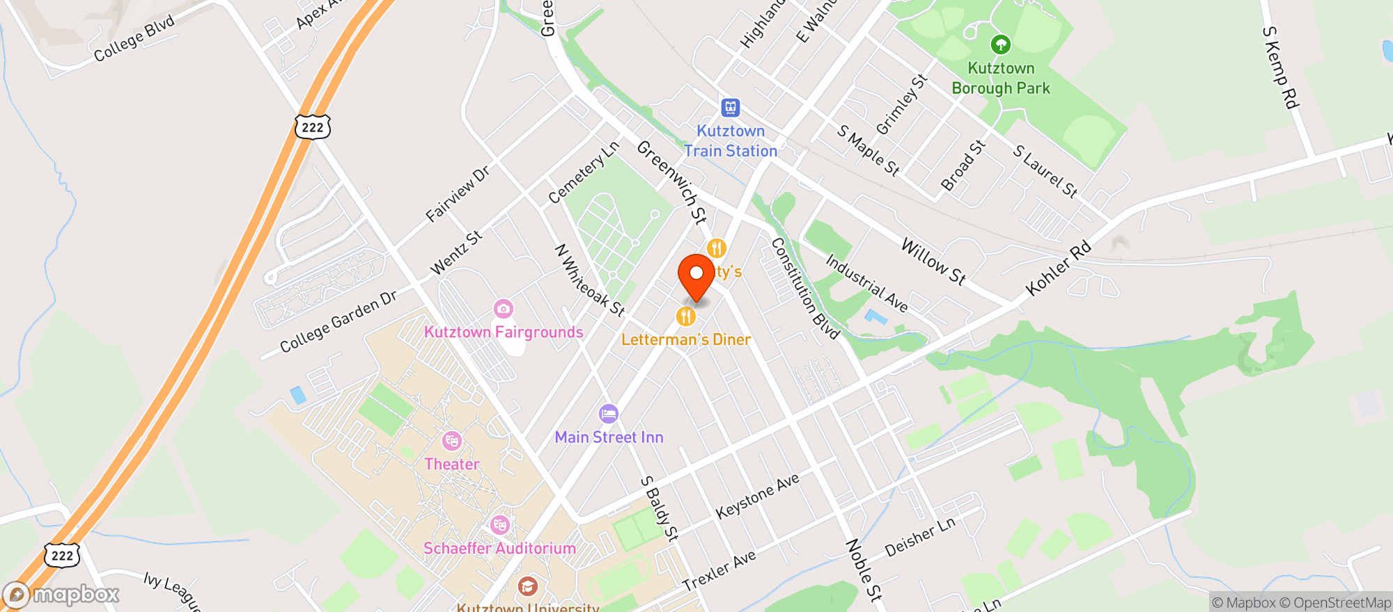 Map showing GRAB N GO MART