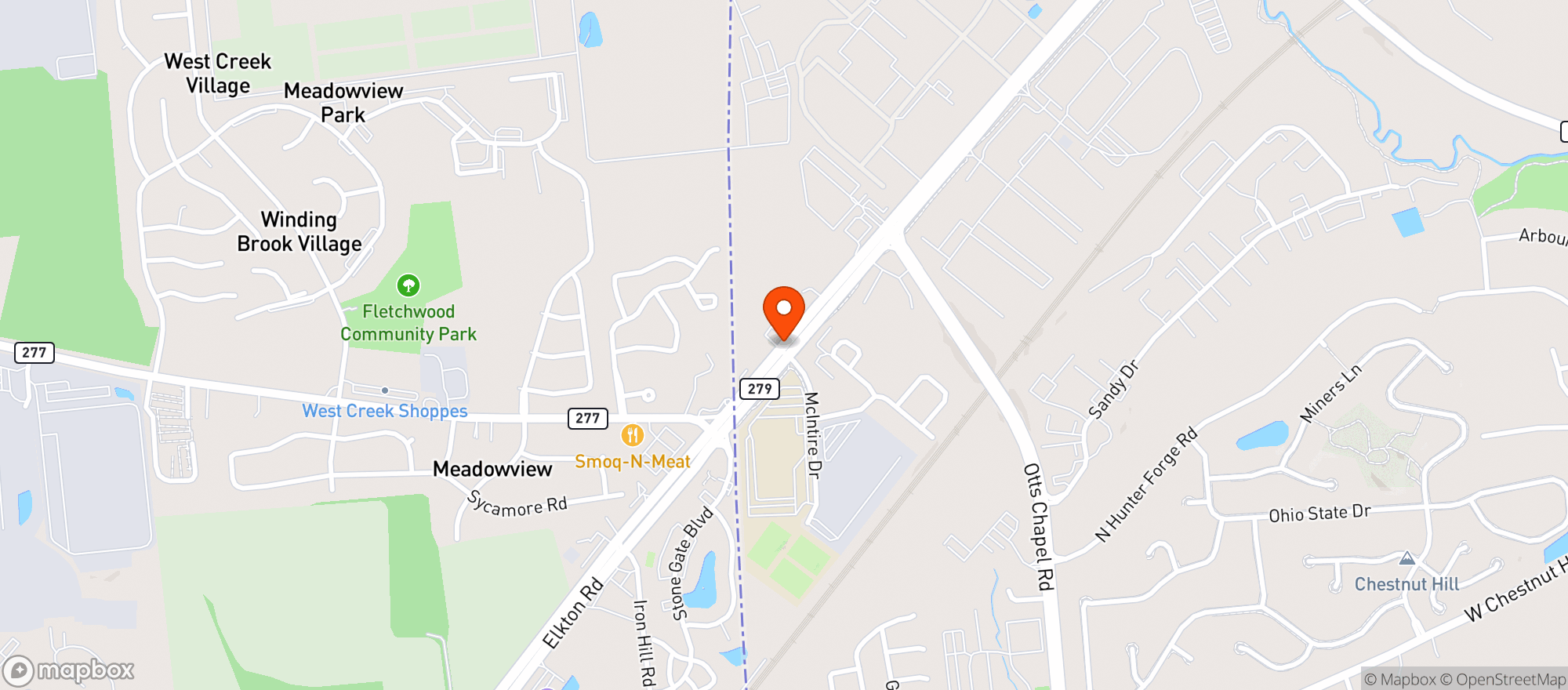 Map showing Dash Discount Liquors