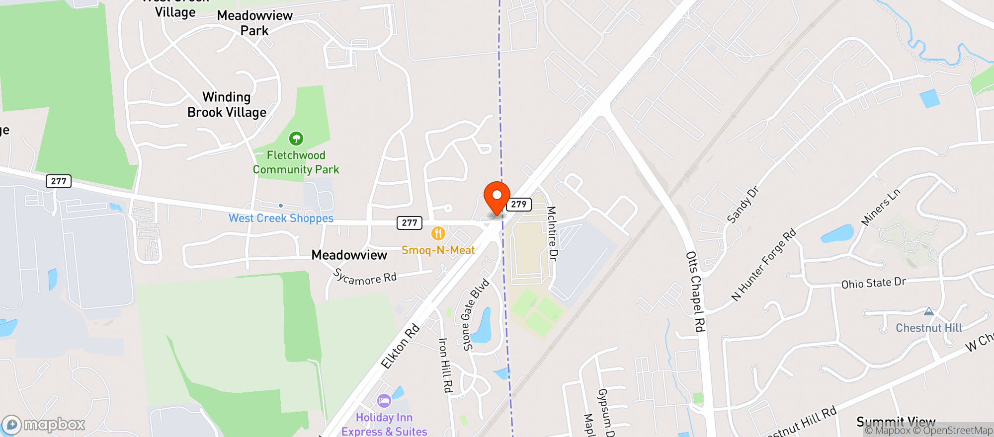 Map showing Caps & Corks Liquors