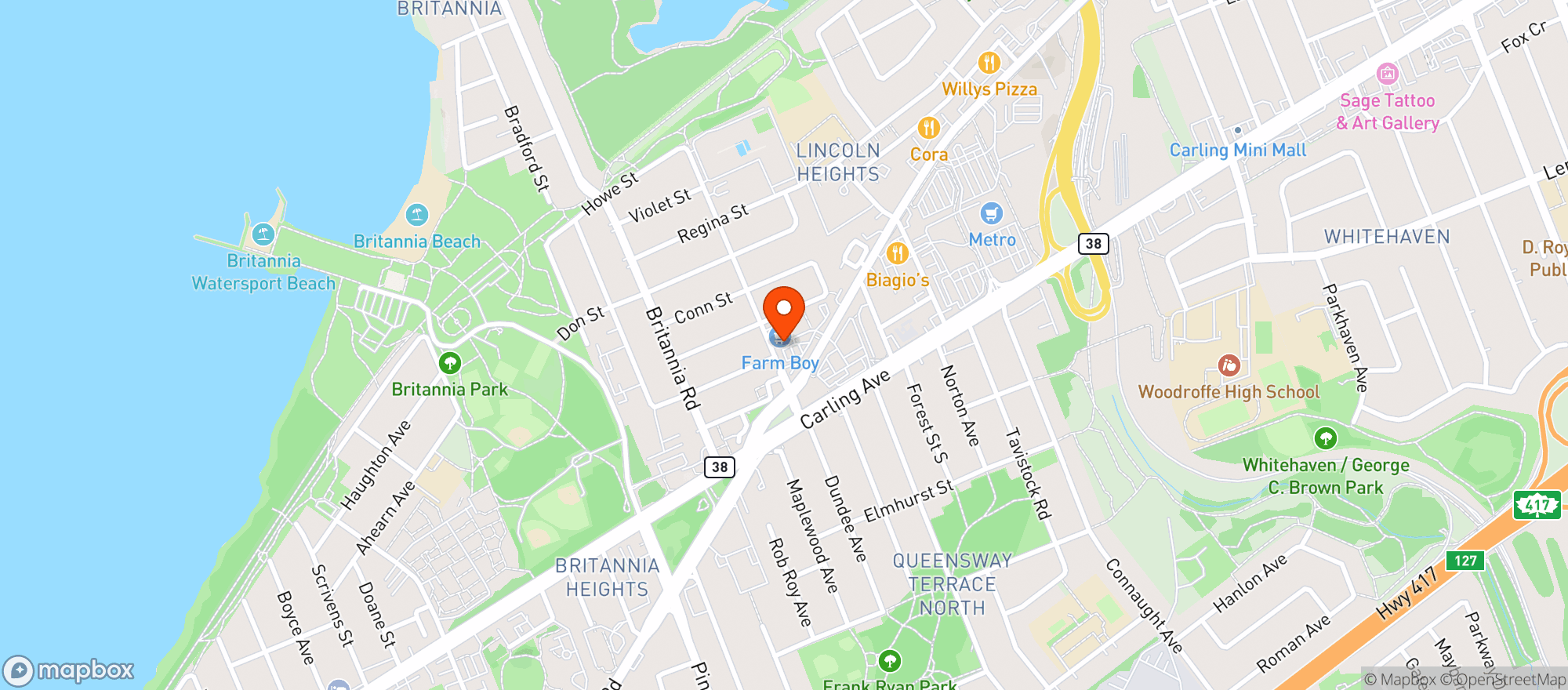 Map showing Farm Boy 11