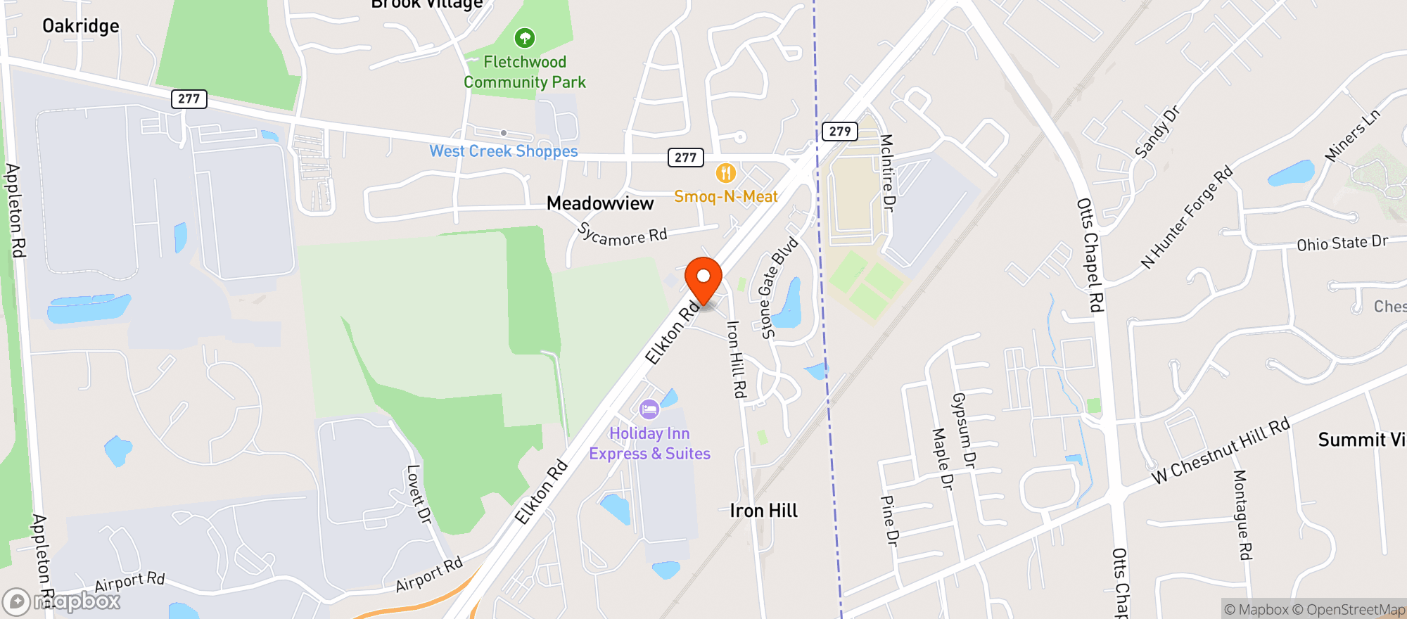 Map showing State Line Liquors