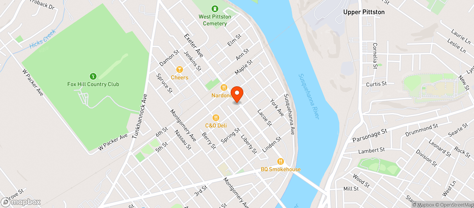 Map showing Moose Lodge #1207