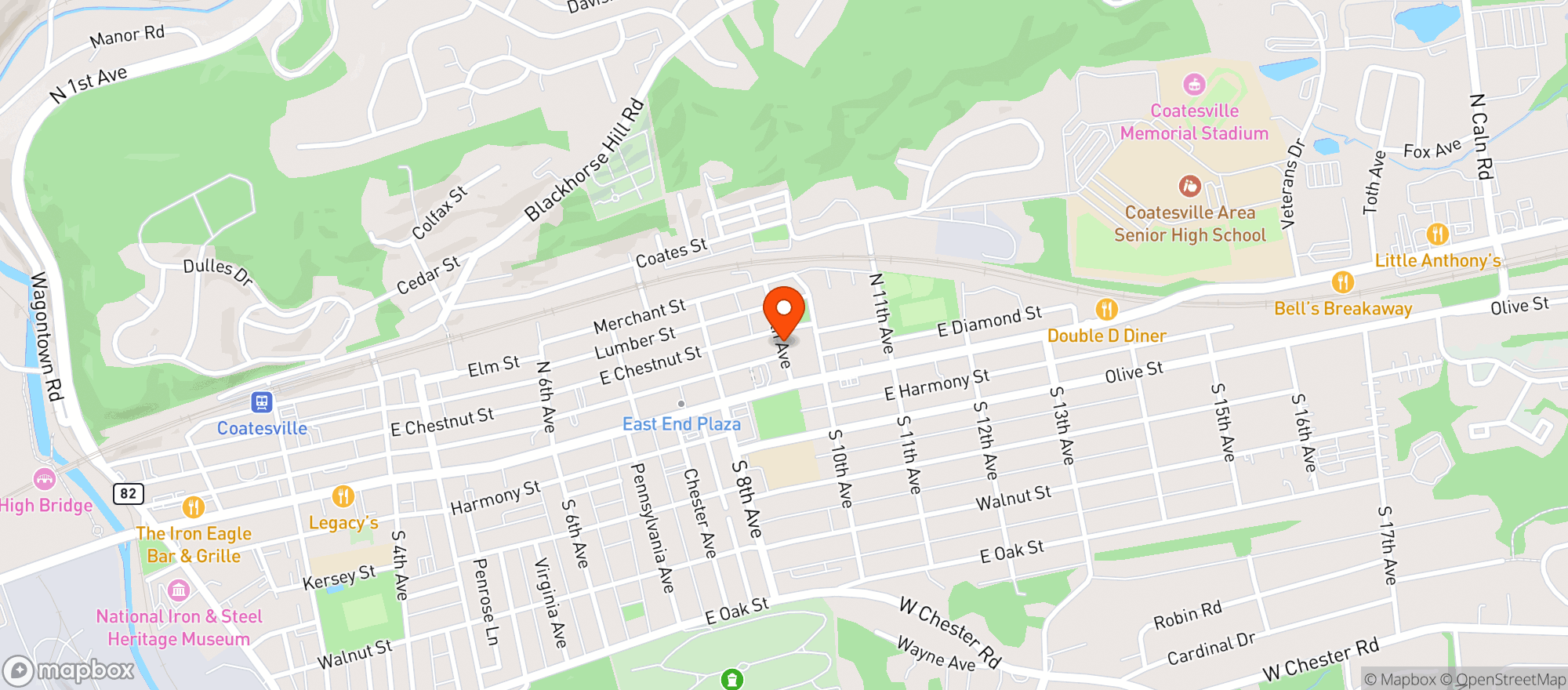 Map showing Lamb Beverage Inc