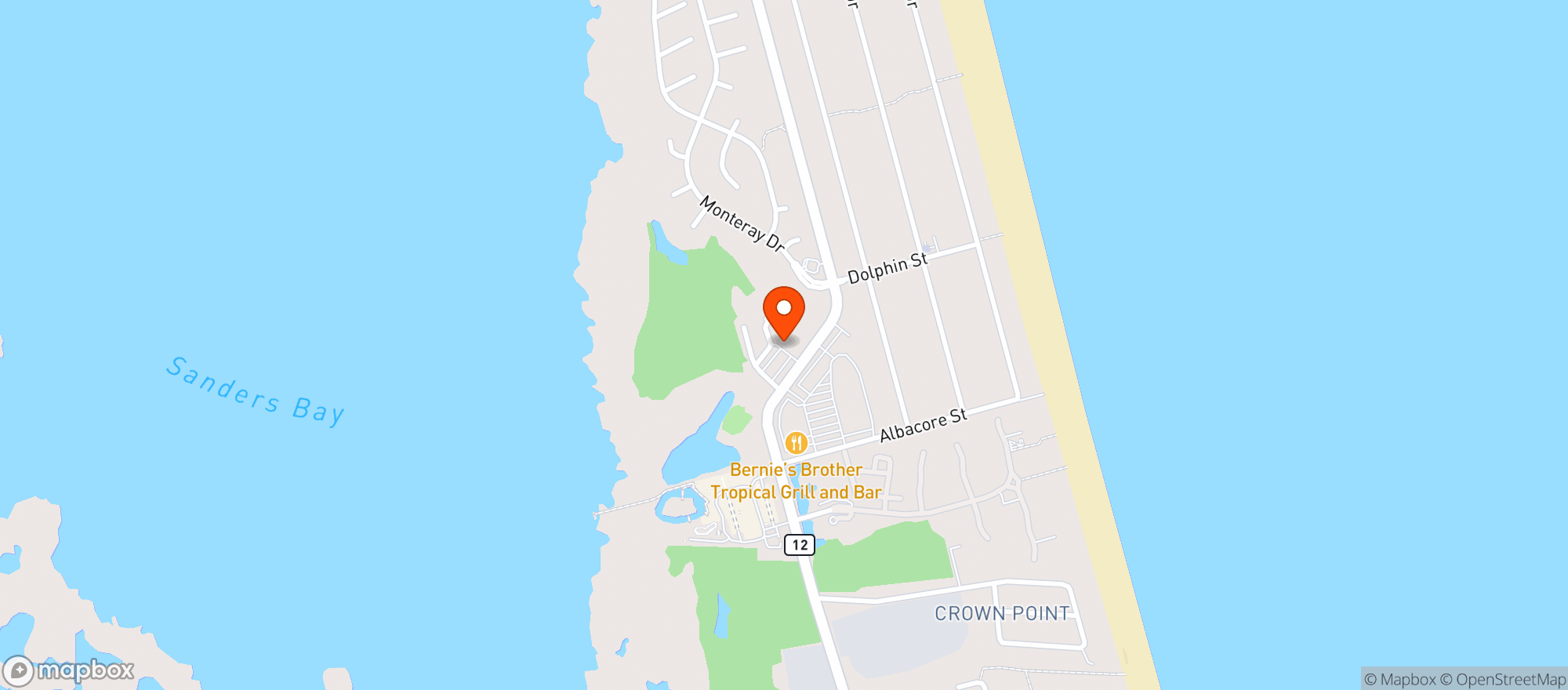 Map showing Obx Gas & Convenience