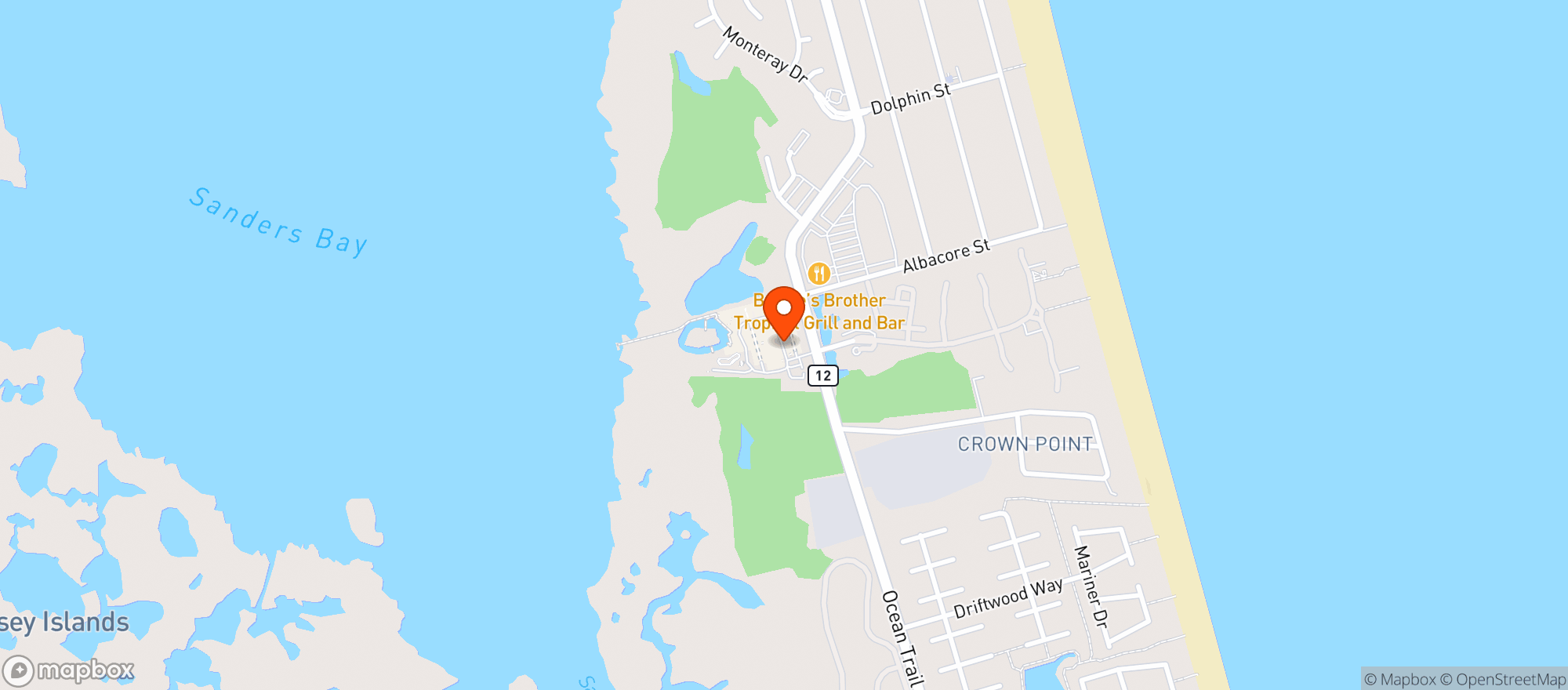 Map showing Corolla Wine and Cigar