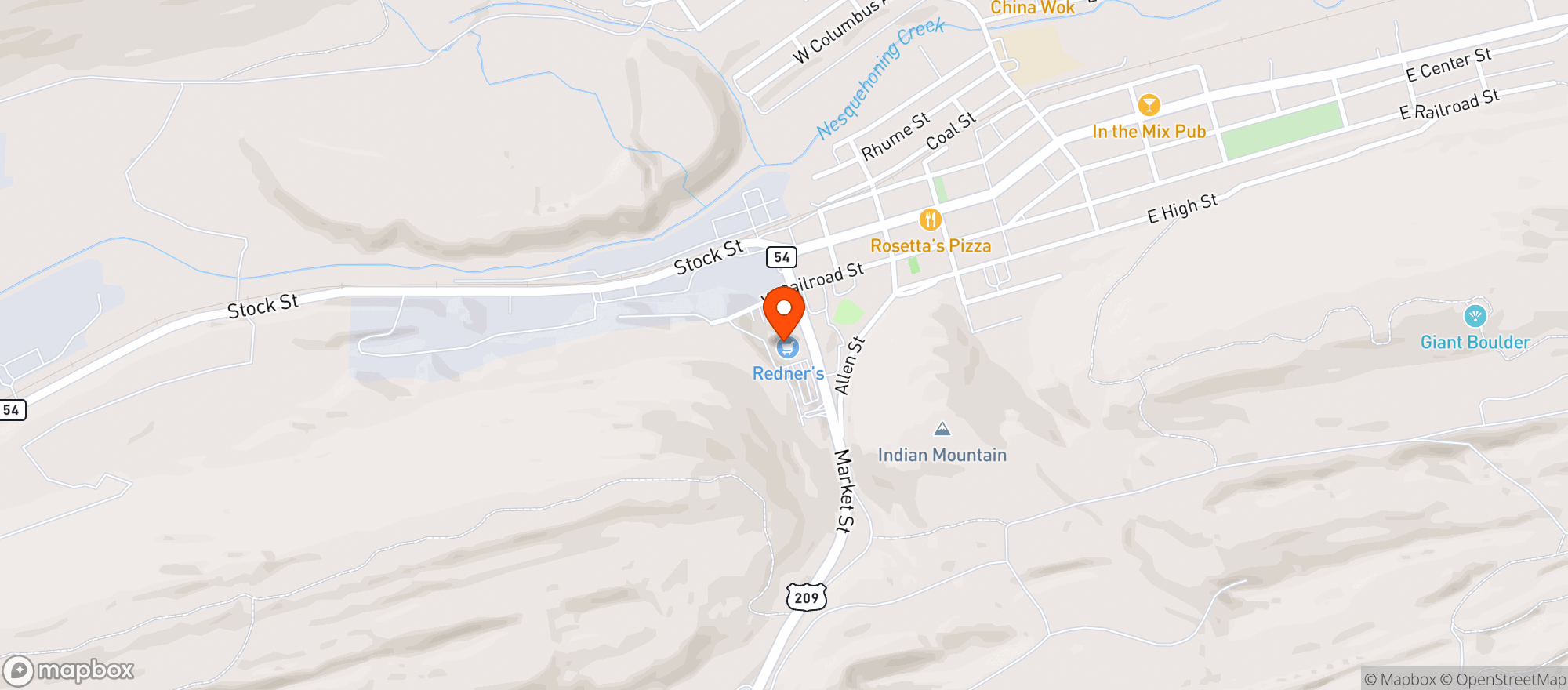 Map showing Redners Warehouse Marke #19