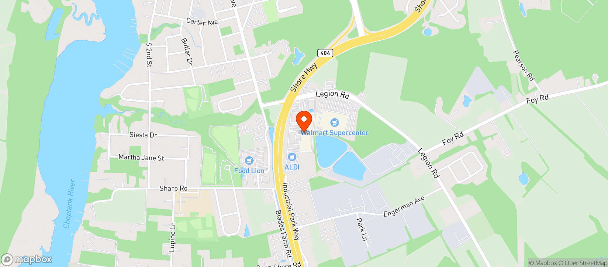 Map showing Denton Liquors