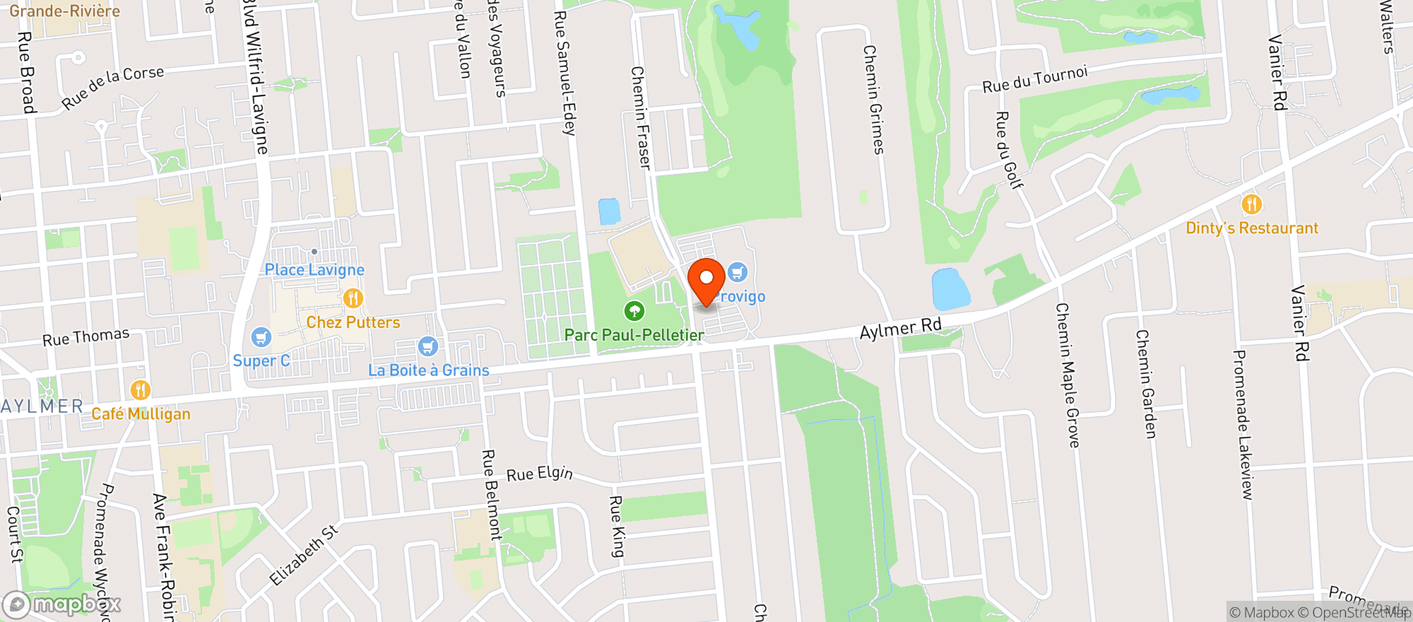 Map showing Provigo #8417