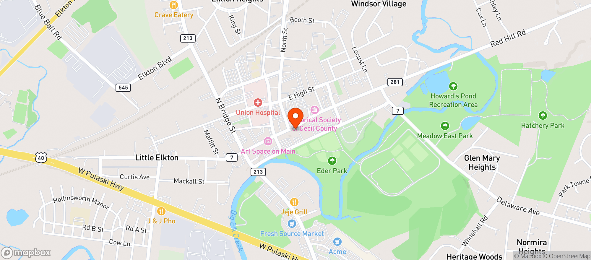 Map showing ELK RIVER BREWING CO