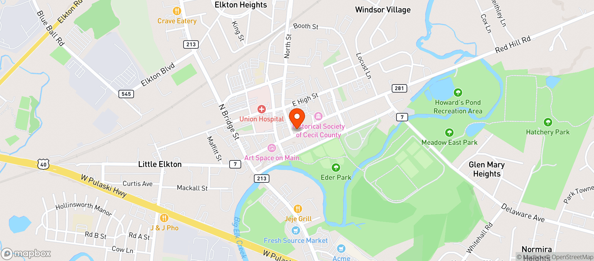 Map showing C3ntral Tavern