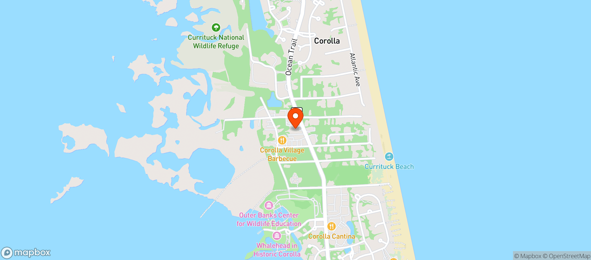 Map showing THE COROLLA BEER GARDEN