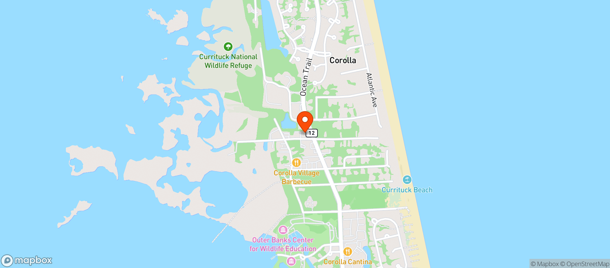 Map showing Wild Horse Inn