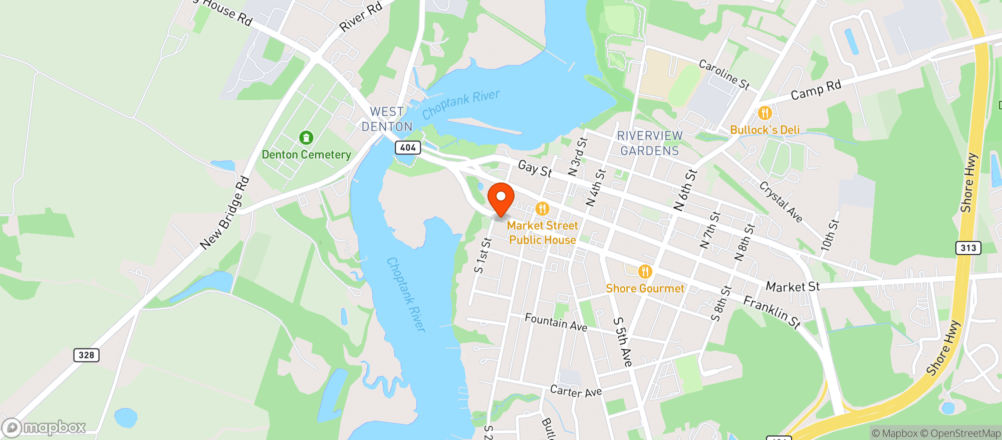 Map showing Bargain Beverage
