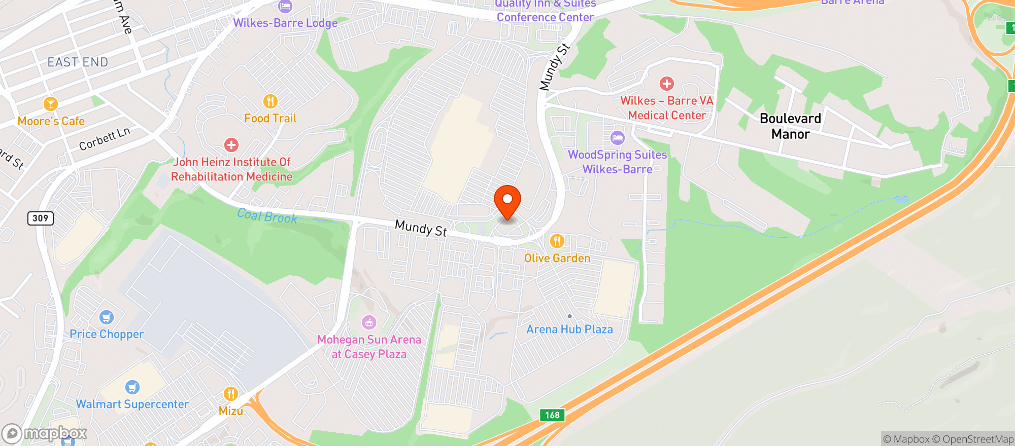 Map showing Vitamin Shoppe - Wilkes Barre