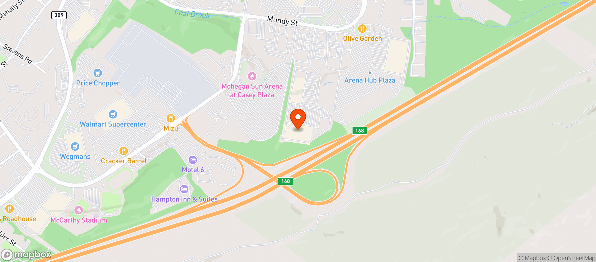 Map showing Target