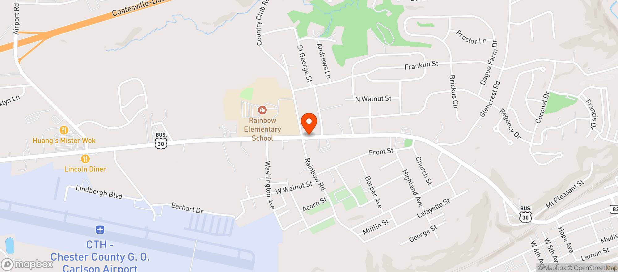 Map showing Sly Toms