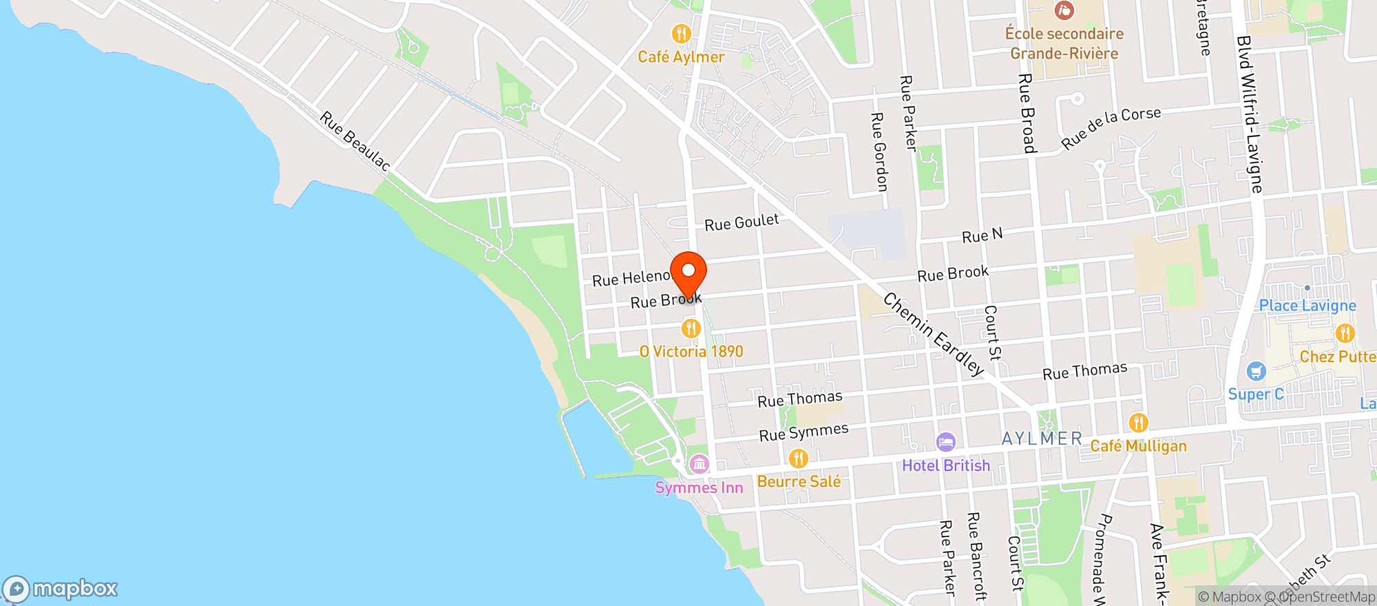 Map showing Depanneur Rapido #6007