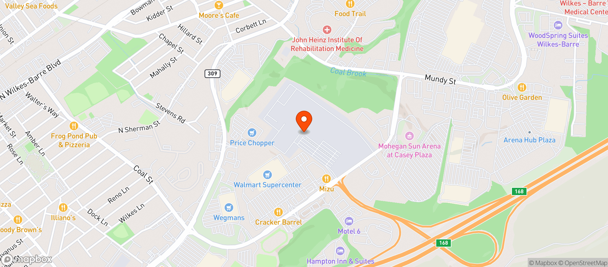 Map showing WEGMANS