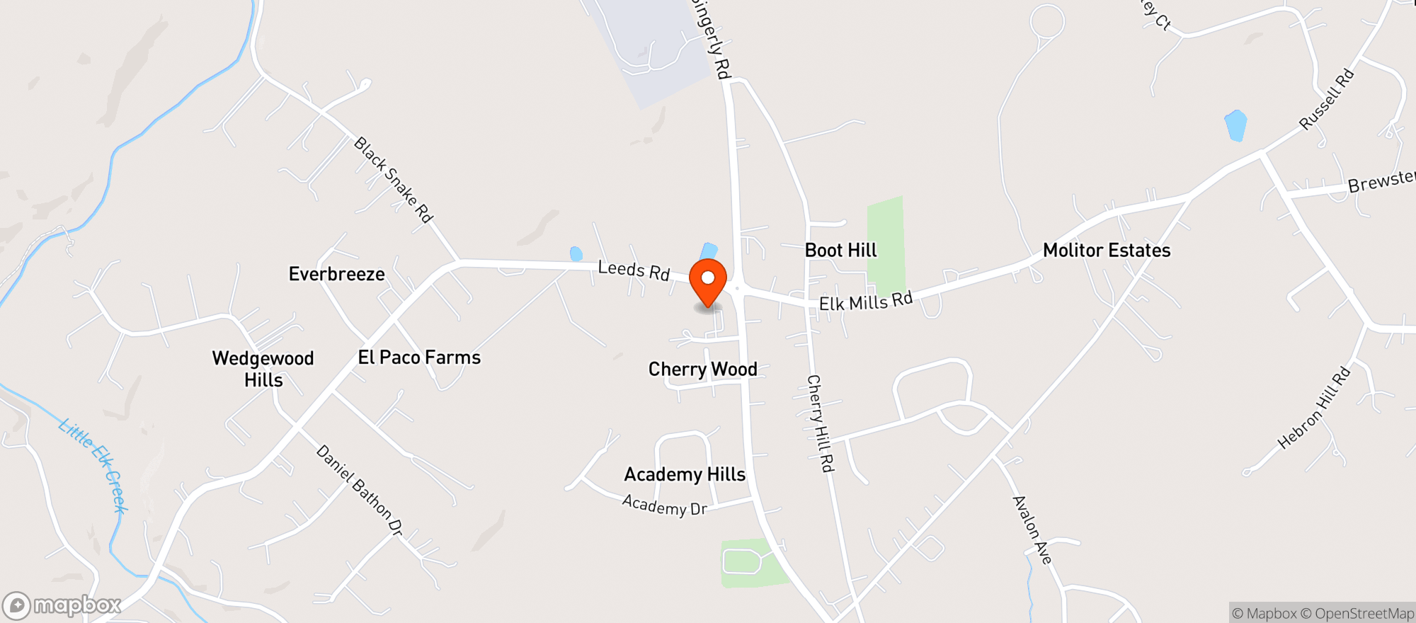 Map showing Cherry Hill Liquors