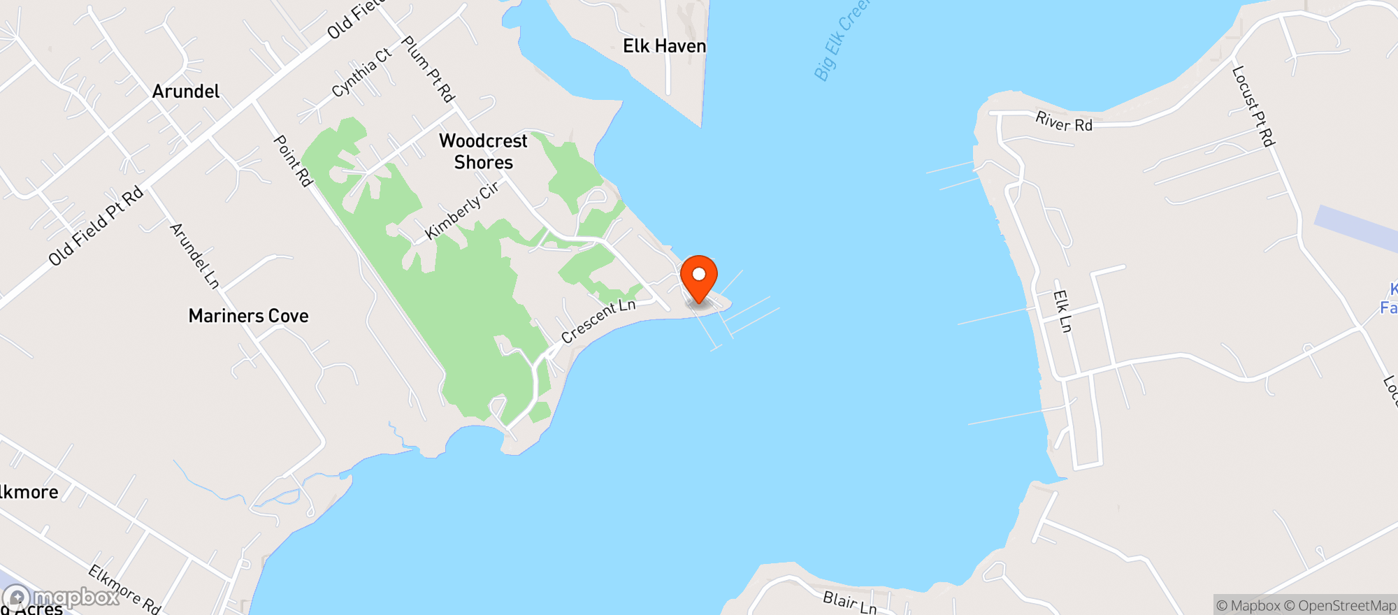 Map showing Unwind on the Water / Tritan Marina