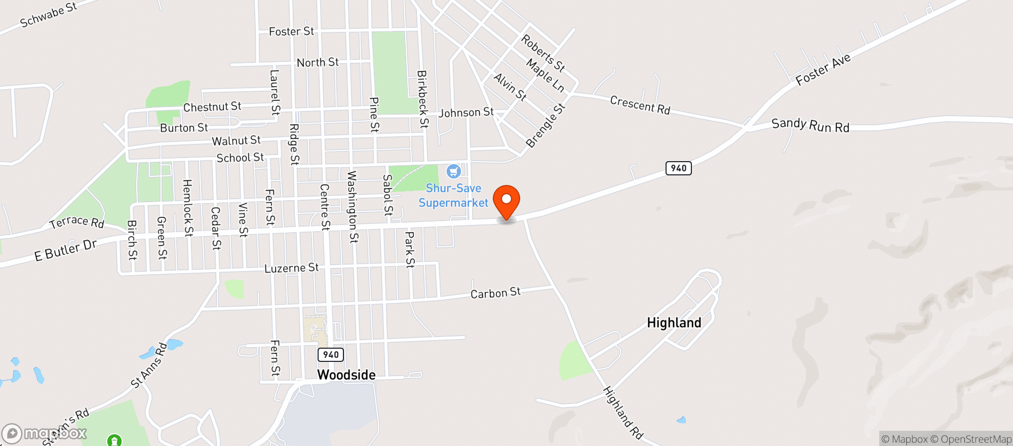Map showing Jimbos Freeland Party Beverage